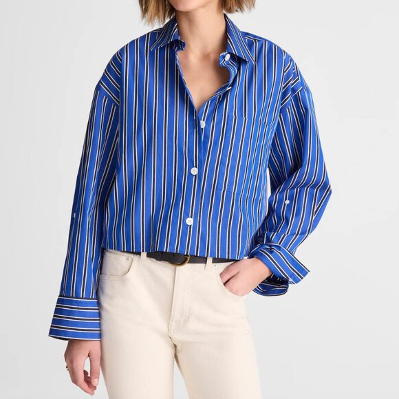 NWT Straight-Hem Shirt in Poplin - Picture 4 of 4